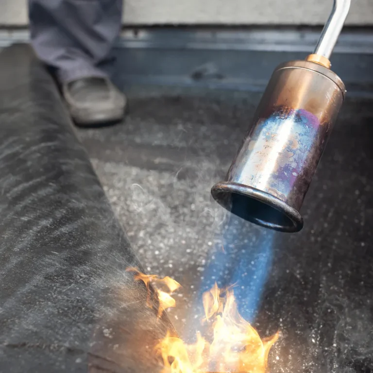 Torch on roofing